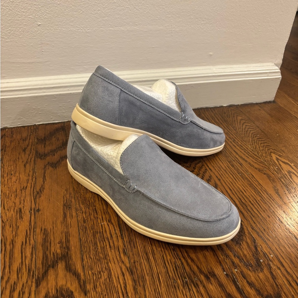 Men's Light Blue Penny Loafers